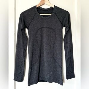 Lululemon Swiftly Speed Long Sleeve *Shine Black / White / Silver 4